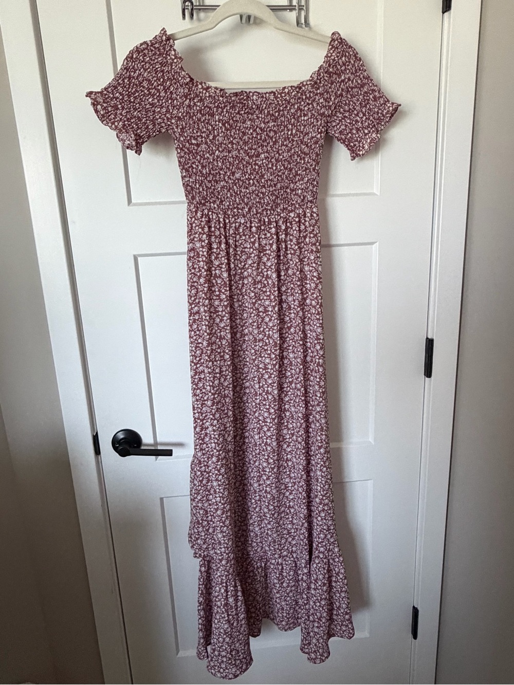 Blue Rain Dusty Rose Floral Smocked Maxi Dress - Picture 2 of 5
